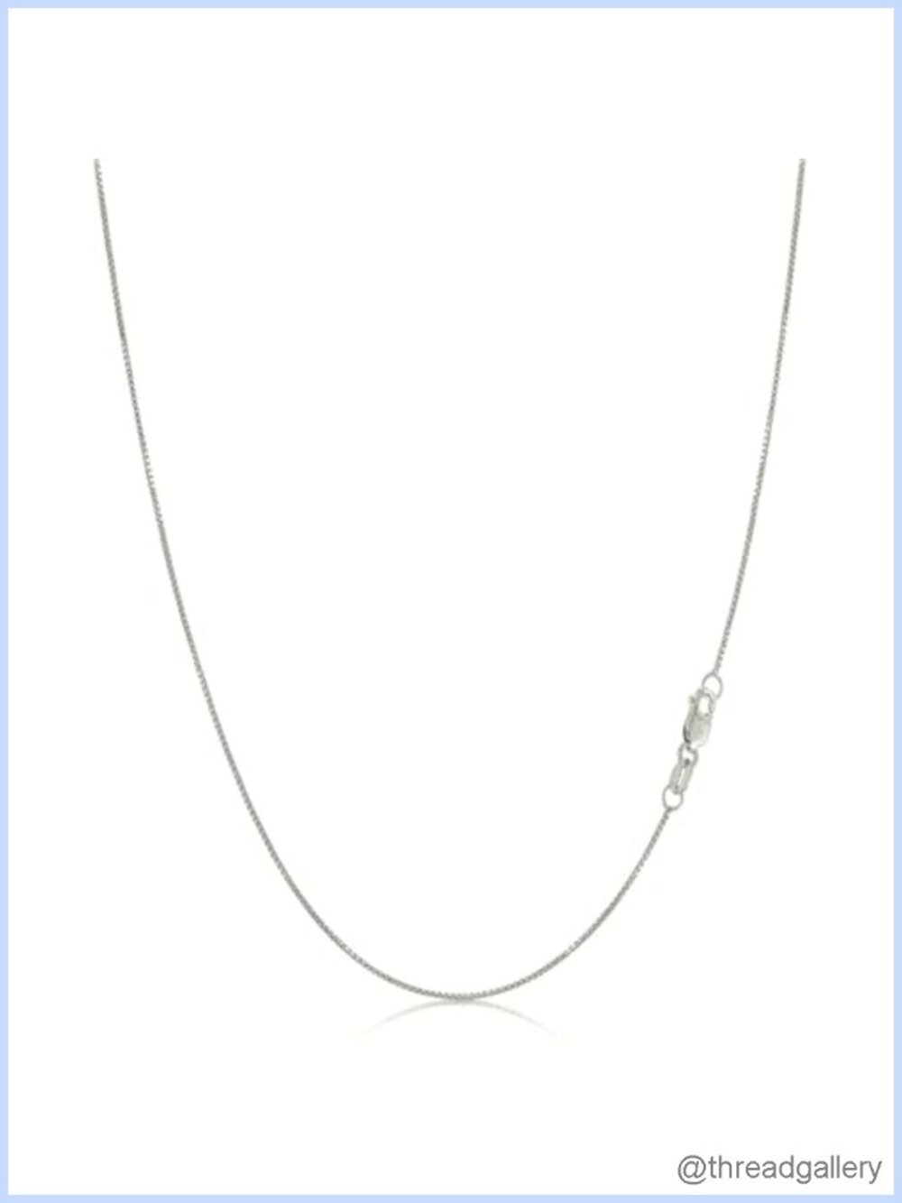 14K Solid Gold Box Chain Necklace Lobster Claw Clasp Jewelry Gift